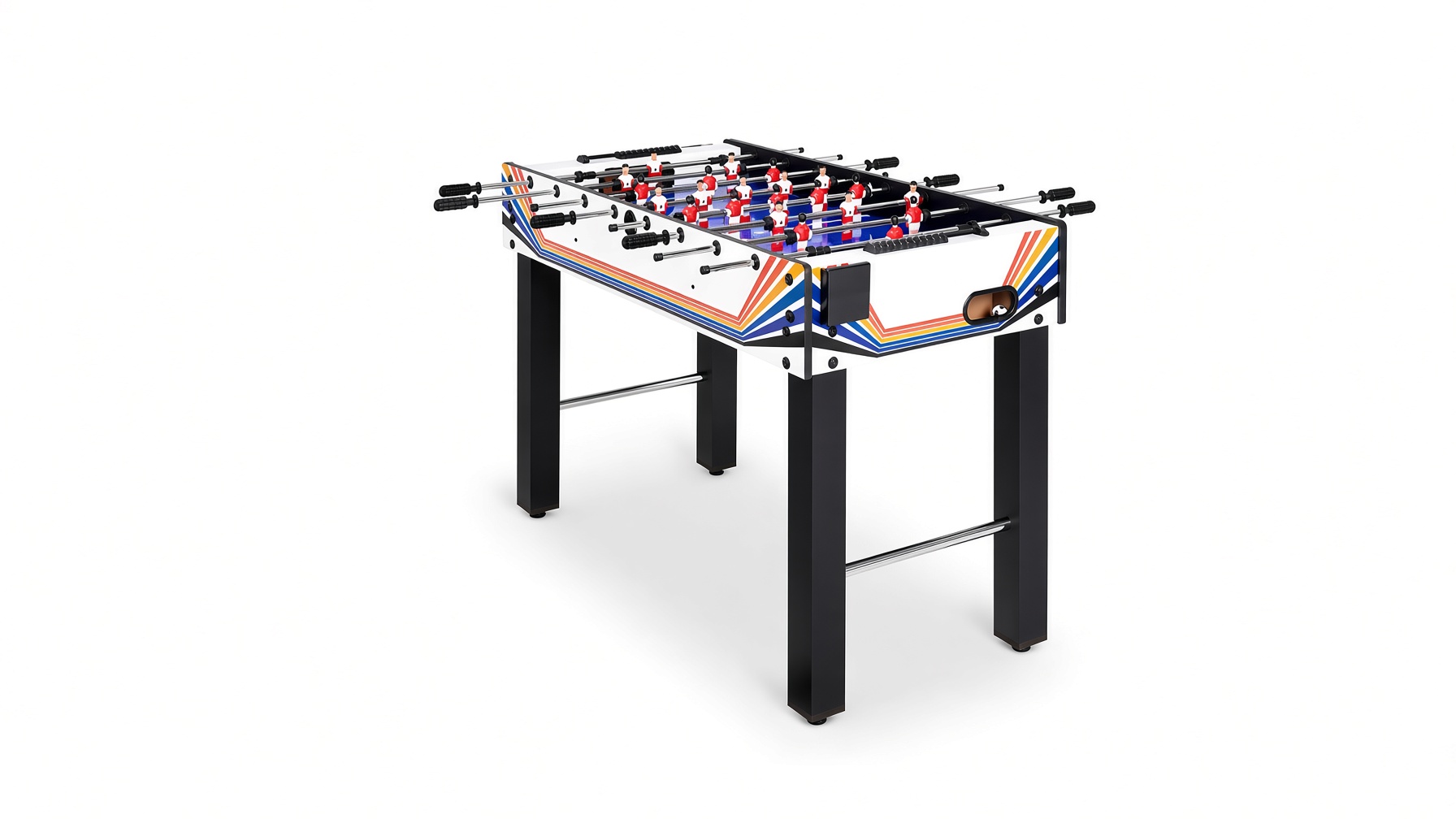 Best Choice Products 48-inch competition foosball table with colorful graphics assembled in a Florida home