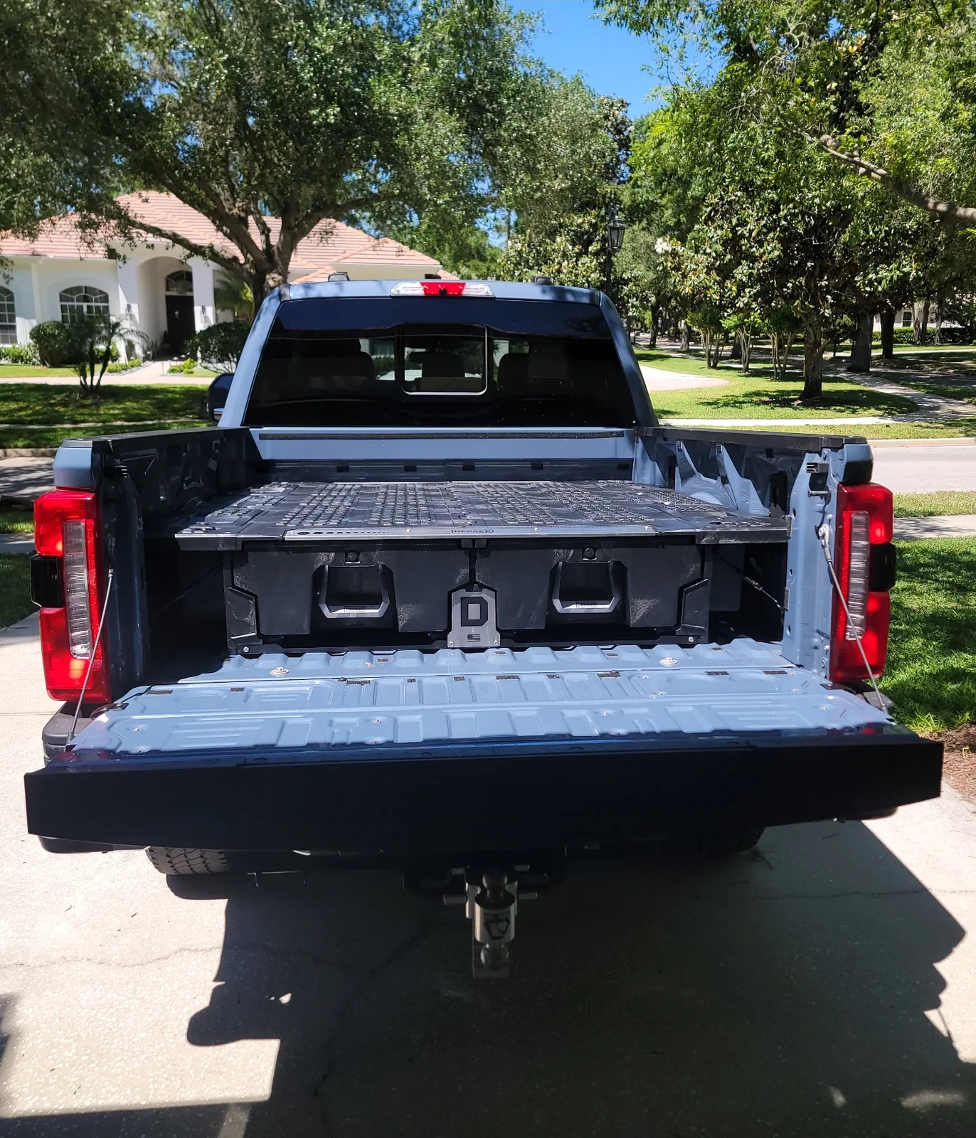 DECKED USA truck bed tool box drawer system installed in a Ford Super Duty pickup bed in Florida