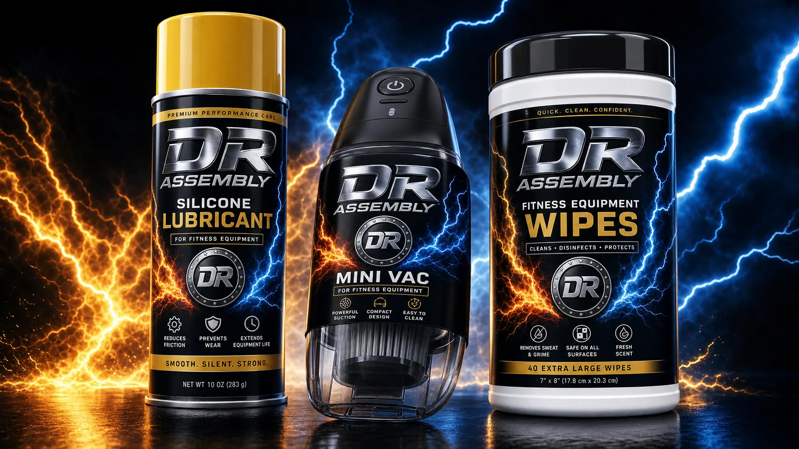DR Assembly Maintenance Kit — Mini Vac, Silicone Lubricant & Equipment Wipes