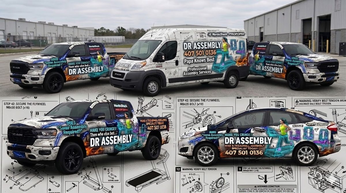 DR Assembly service van covering Pinellas County